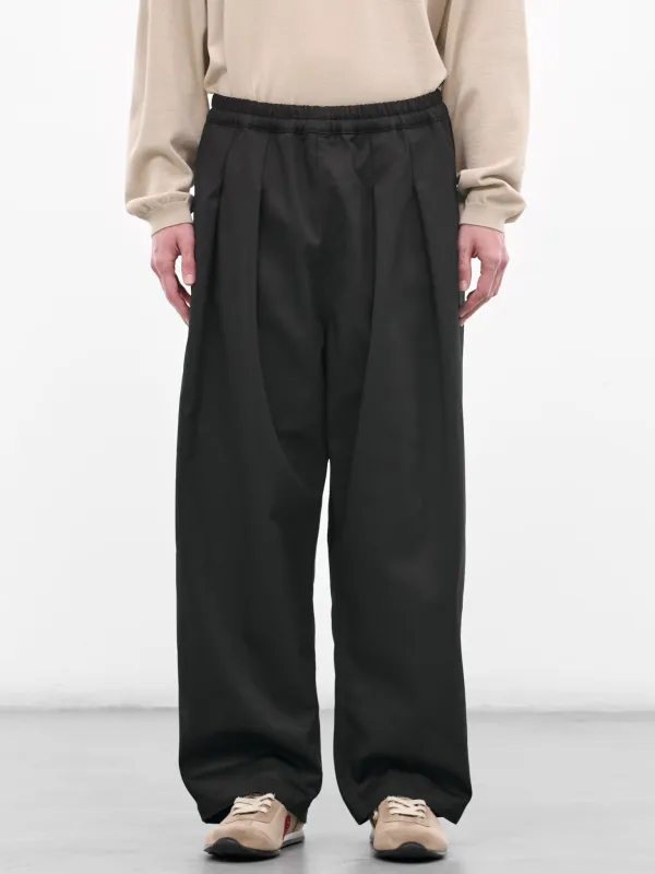 Black Pleated Elasticated Baggy Trousers (S67KA0091-S54042-900-BLACK) sold by lorenzo