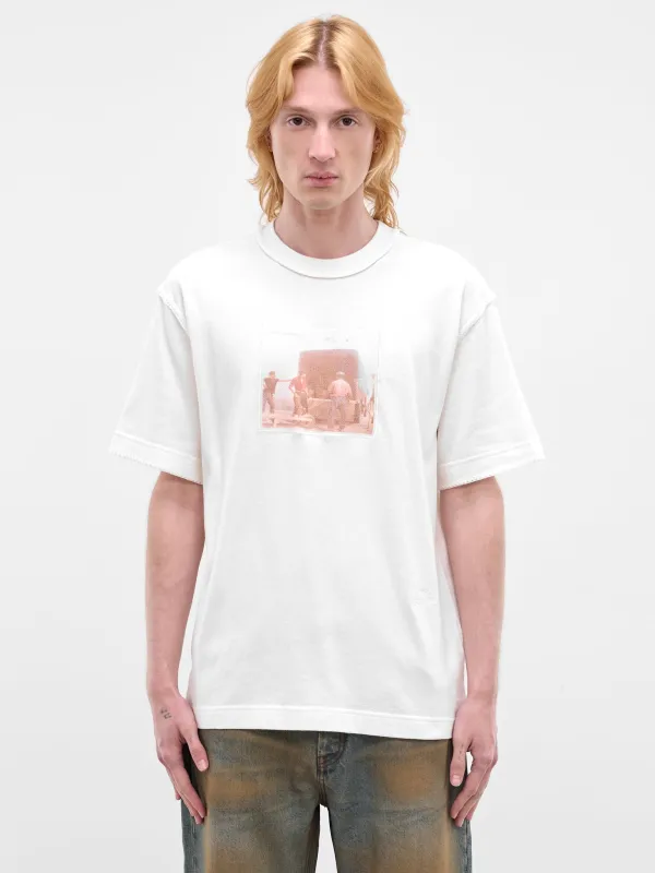 White Cotton Vintage Photo Tee (TSM00595AJ00256-OLD-LABELS-PHO) made by Jacquemus