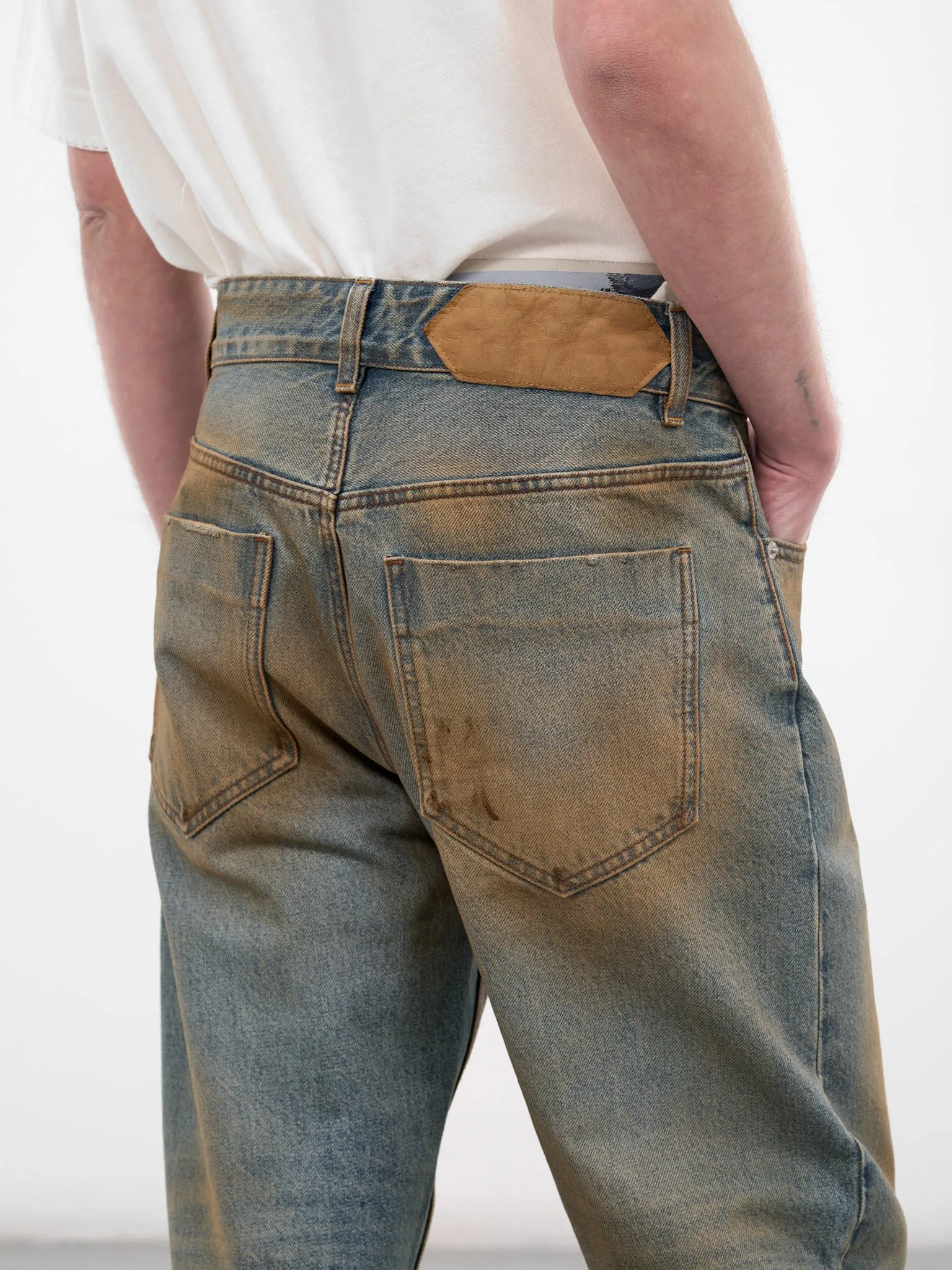 Dirty Berger De-Nîmes Jeans (PAM00564AD00038-BLUE-TABACCO) sold by lorenzo product image thumbnail 4