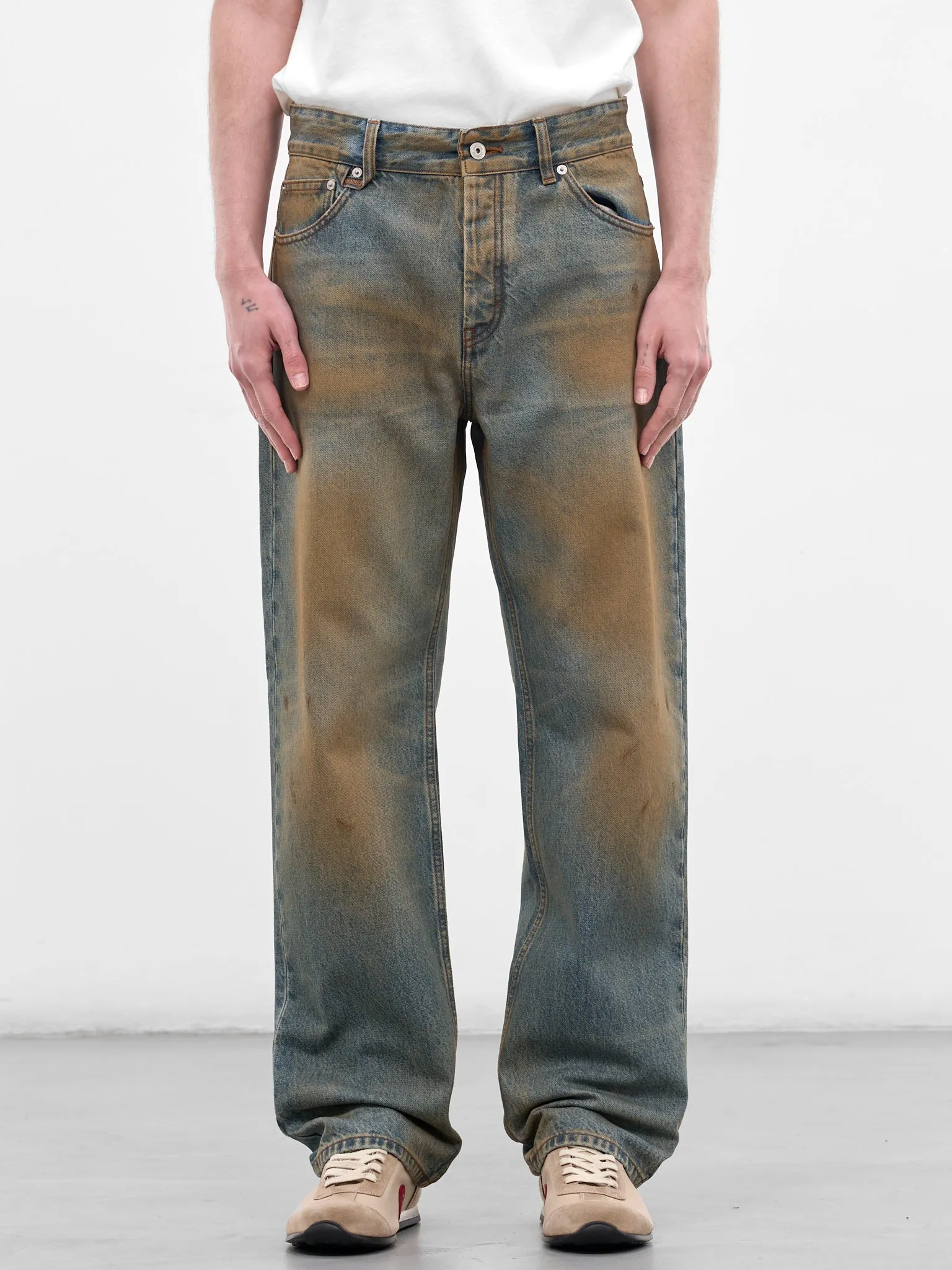 Dirty Berger De-Nîmes Jeans (PAM00564AD00038-BLUE-TABACCO) sold by lorenzo