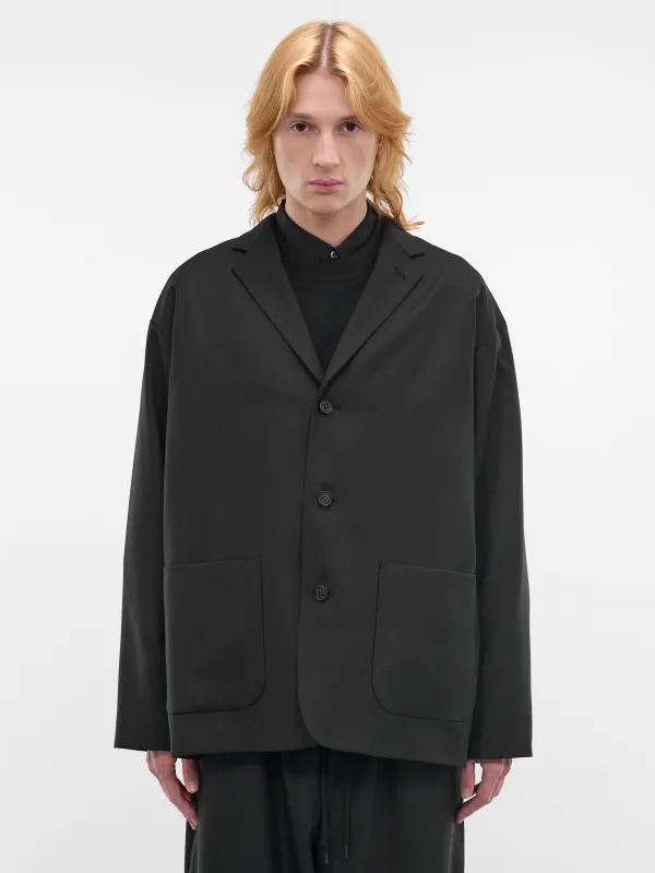 Wool Boxy Blazer (HQ-J009-S26-BLACK) made by Comme des Garcons