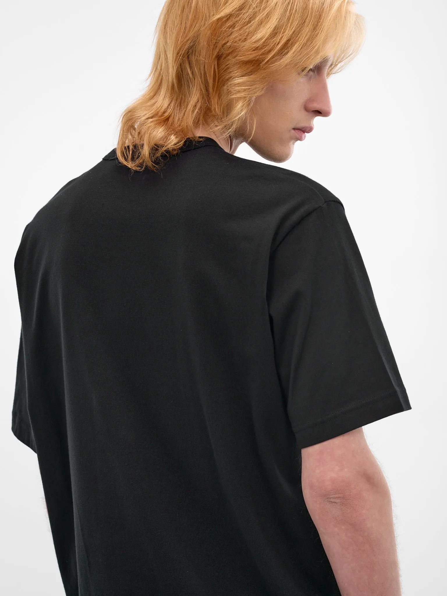 Black Short Sleeve Logo Tee (HQ-T101-S26-BLACK) sold by lorenzo product image thumbnail 4