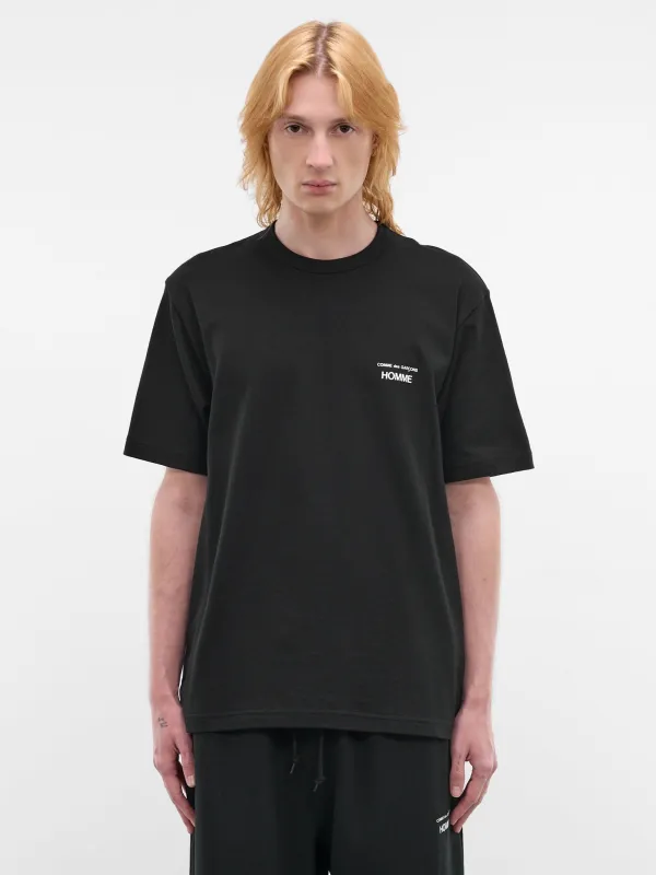 Black Short Sleeve Logo Tee (HQ-T101-S26-BLACK) sold by lorenzo