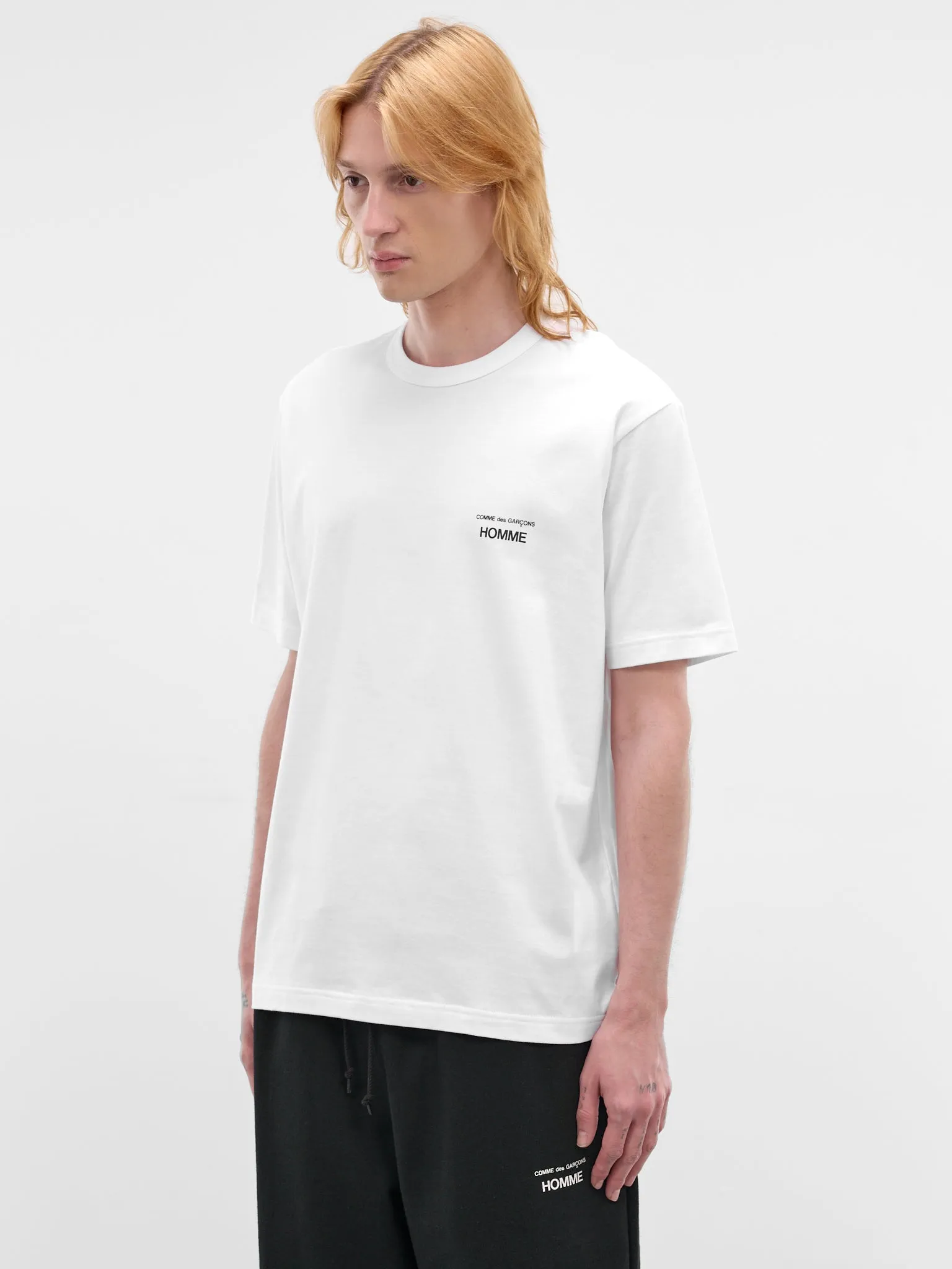 White Short Sleeve Logo Tee (HQ-T101-S26-WHITE) sold by lorenzo product image thumbnail 2