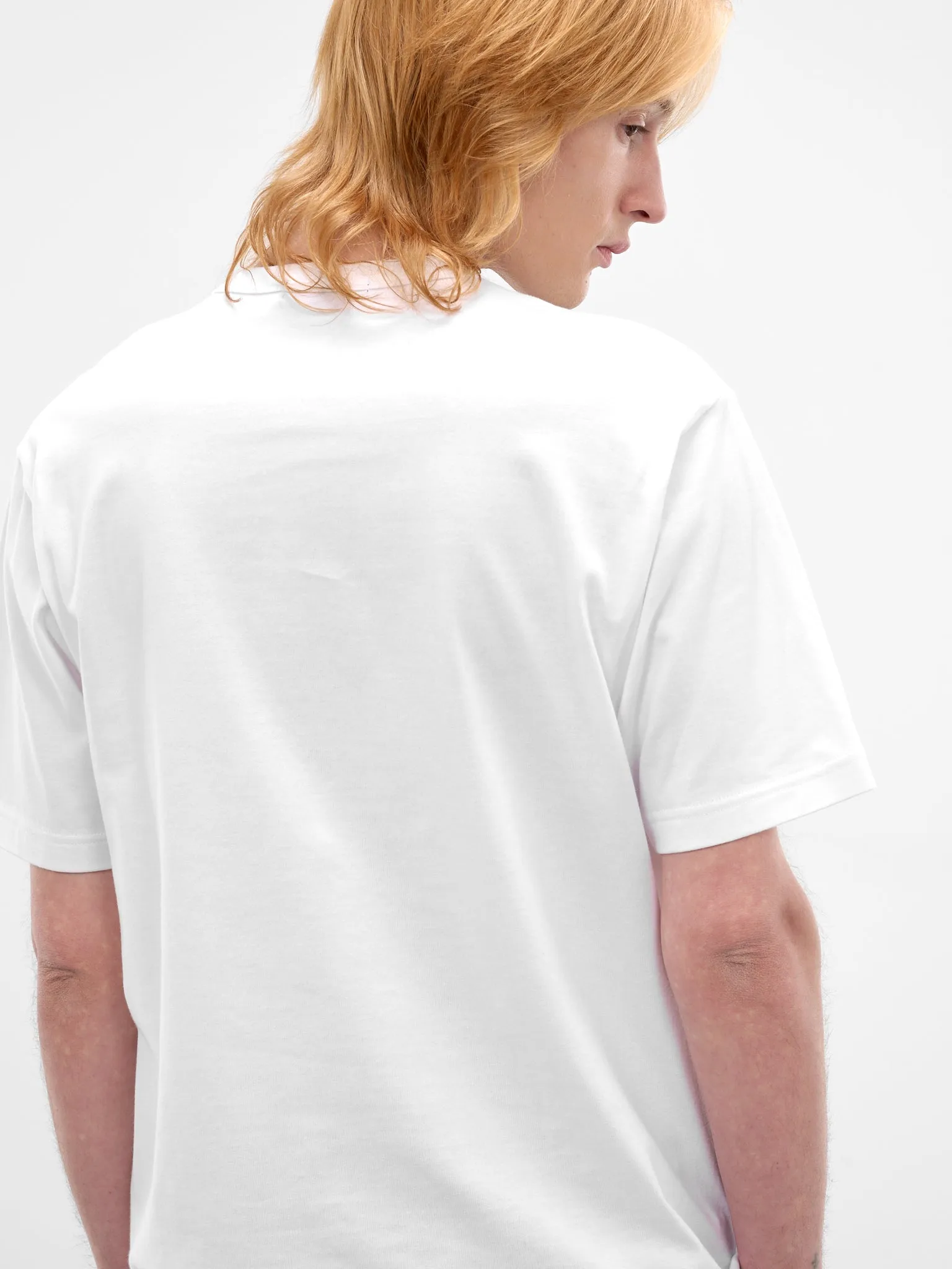 White Short Sleeve Logo Tee (HQ-T101-S26-WHITE) sold by lorenzo product image thumbnail 4