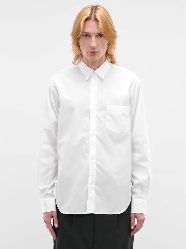 White Cotton Button-Up Shirt (HQ-B101-S26-WHITE) sold by lorenzo