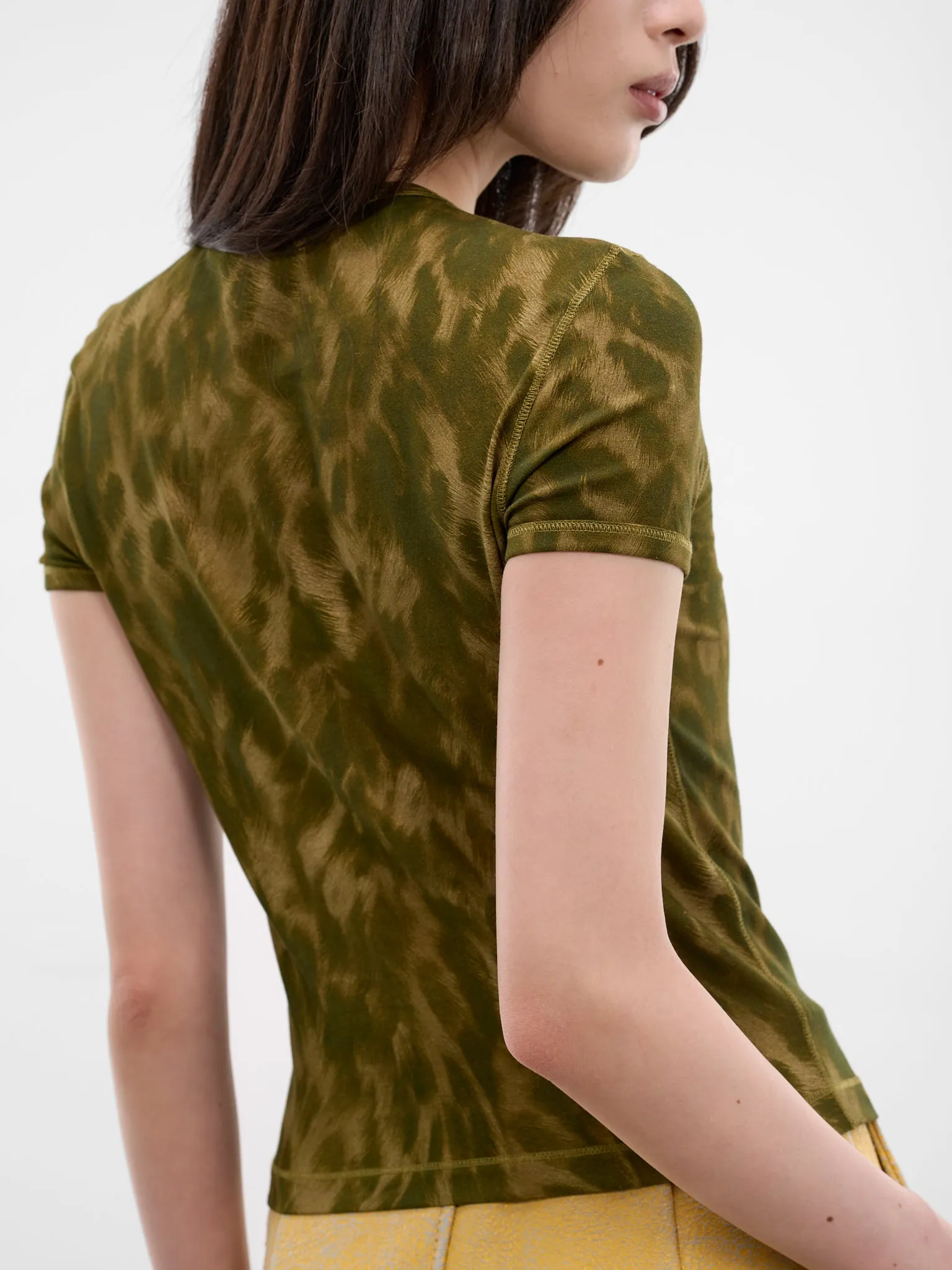 Brown Animal Fur Print Tee (A23572-0TJBF-5CRA-MILITARY-GRE) sold by lorenzo product image thumbnail 5
