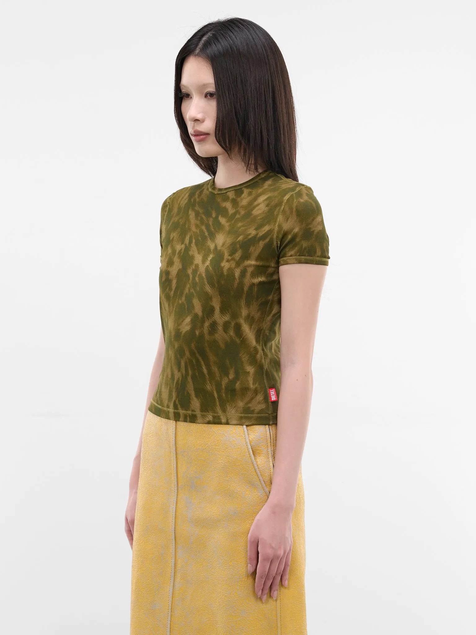 Brown Animal Fur Print Tee (A23572-0TJBF-5CRA-MILITARY-GRE) sold by lorenzo product image thumbnail 2