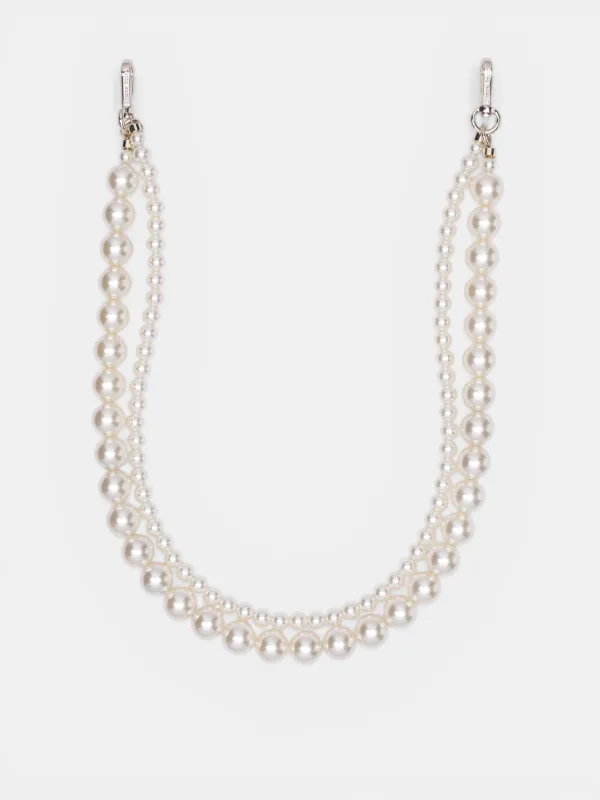 Pearl Embellished Wallet Chain Strap (STRAP2-M-0904-PEARL) made by Simone Rocha