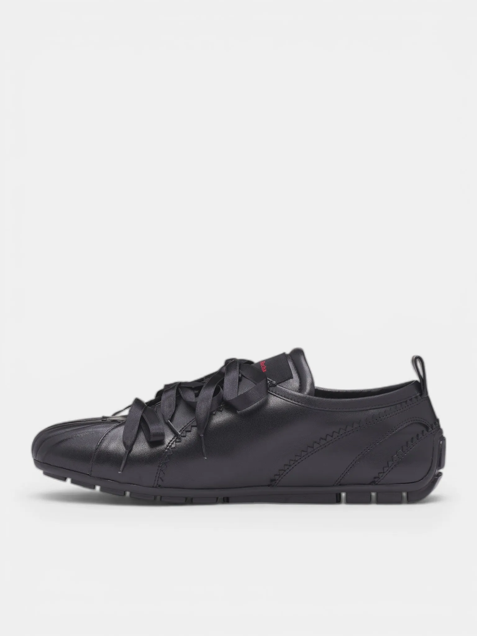 Black Leather Ballerina Grip Trainers (BPT6-M-0799-BLACK) sold by lorenzo product image thumbnail 3