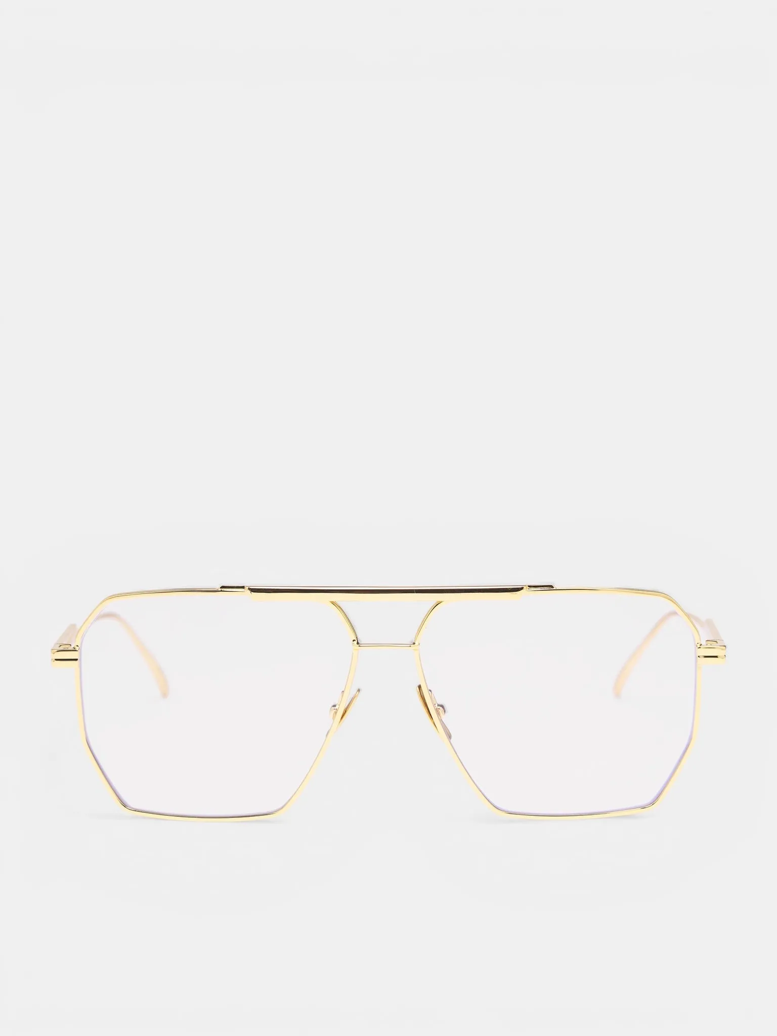 Gold Wire Frame Aviator Glasses (590248V4450008-GOLD-TRANSPAREN) sold by lorenzo