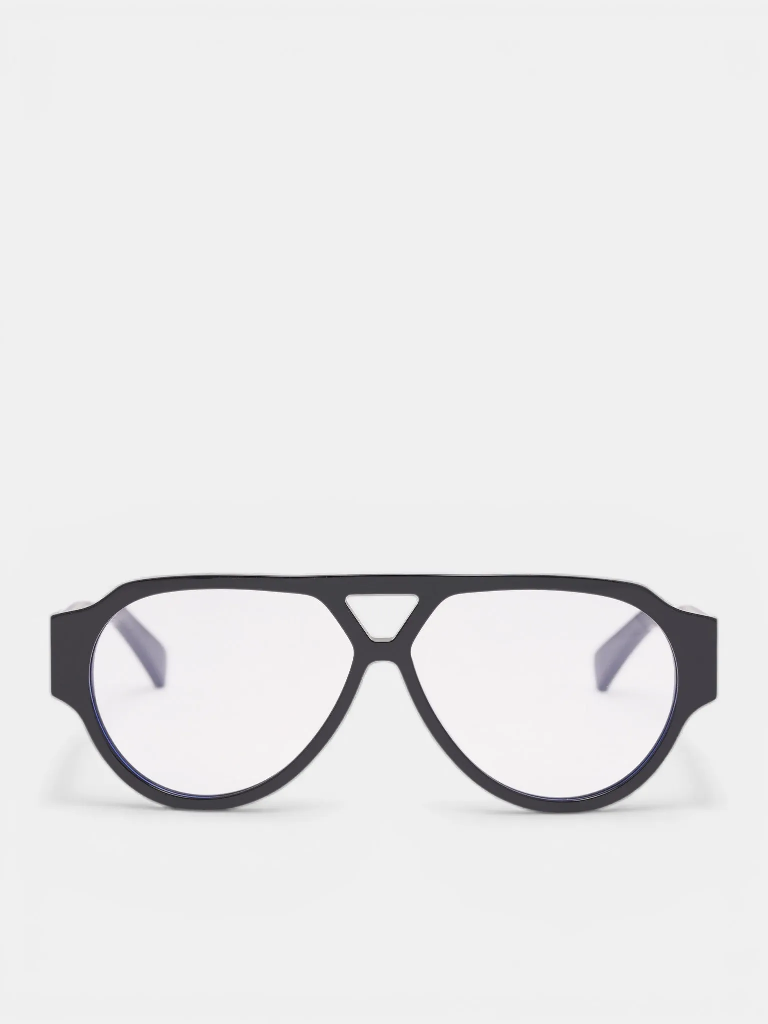 Black Rounded Aviator Glasses (810164V2Q30002-BLACK) sold by lorenzo