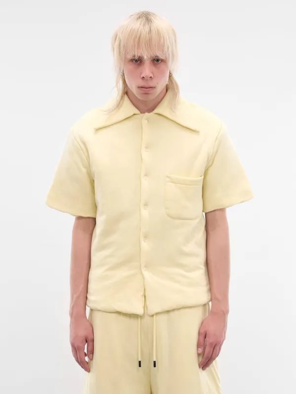 Spoiled Milk Wadded Shift Shirt (MT118J-LJ-100-SPOILED-MILK) made by LUU DAN