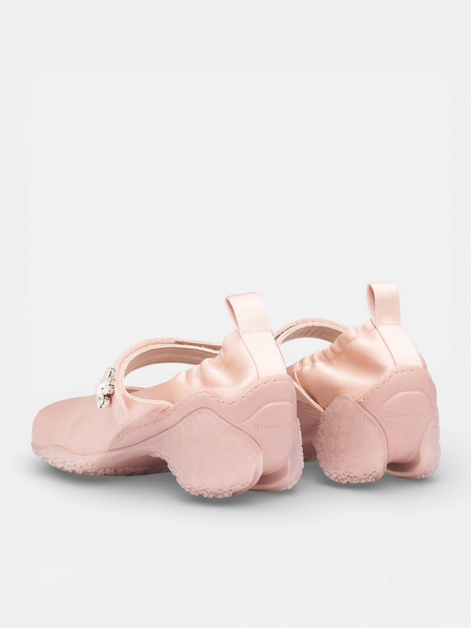Nude Satin Ballet Runner Pumps (BBT1B-0755-BALLET-NUDE-PEARL-C) sold by lorenzo product image thumbnail 5