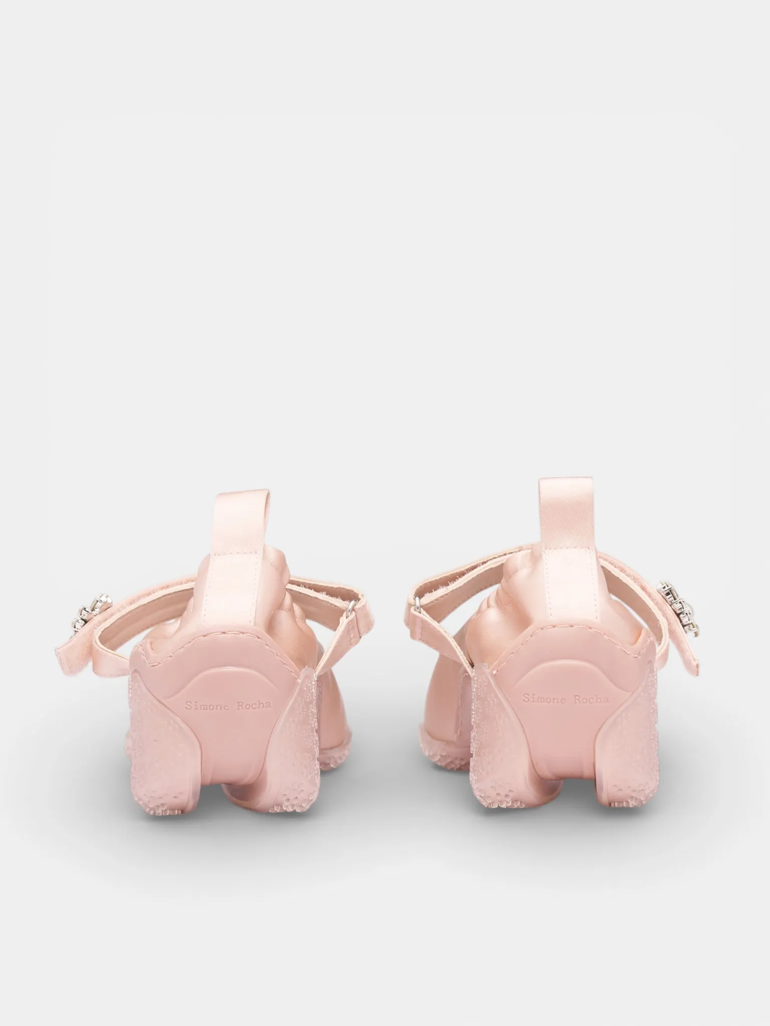 Nude Satin Ballet Runner Pumps (BBT1B-0755-BALLET-NUDE-PEARL-C) sold by lorenzo product image thumbnail 4