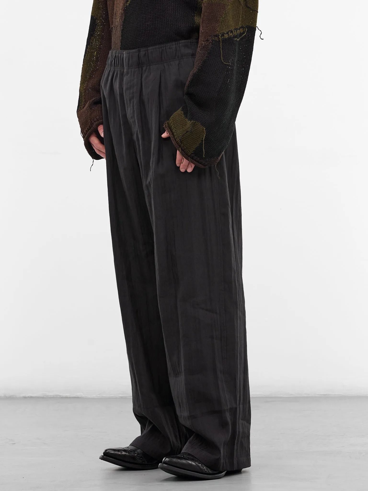 Black Tech-Flax Leisure Trousers (M2264LS-SOOT-BLACK-TECHFLAX) sold by lorenzo product image thumbnail 2