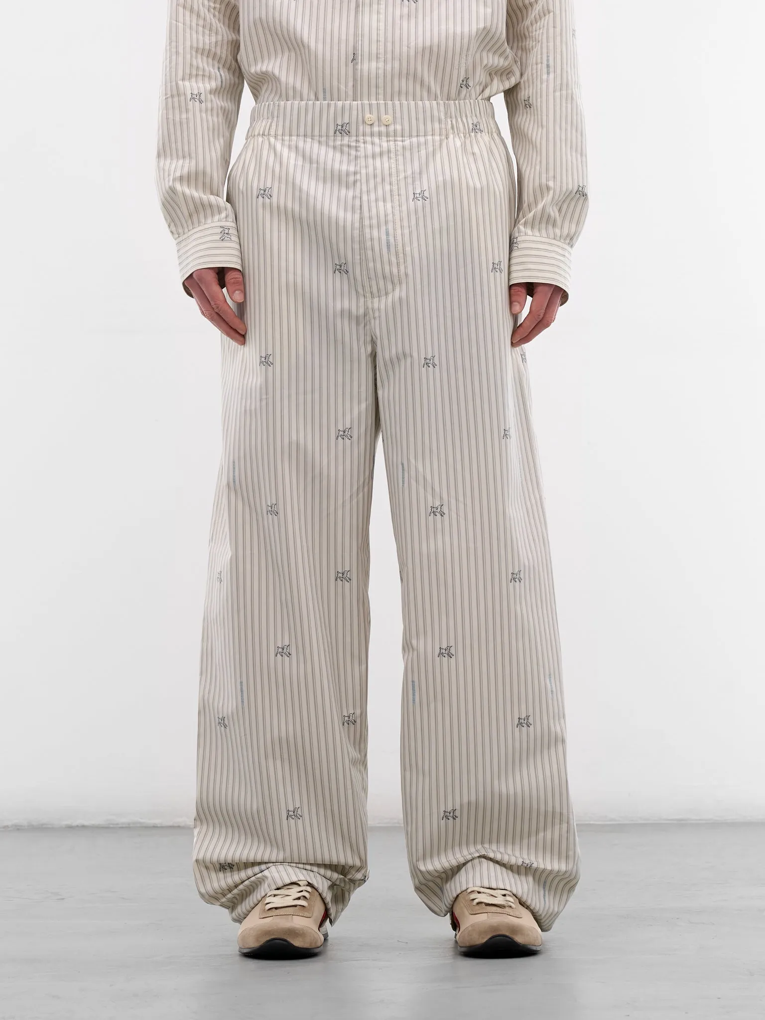 White Lamb & Stripe Pajama Pants (PAM00565AW00750-LAMB-STRIPES) sold by lorenzo