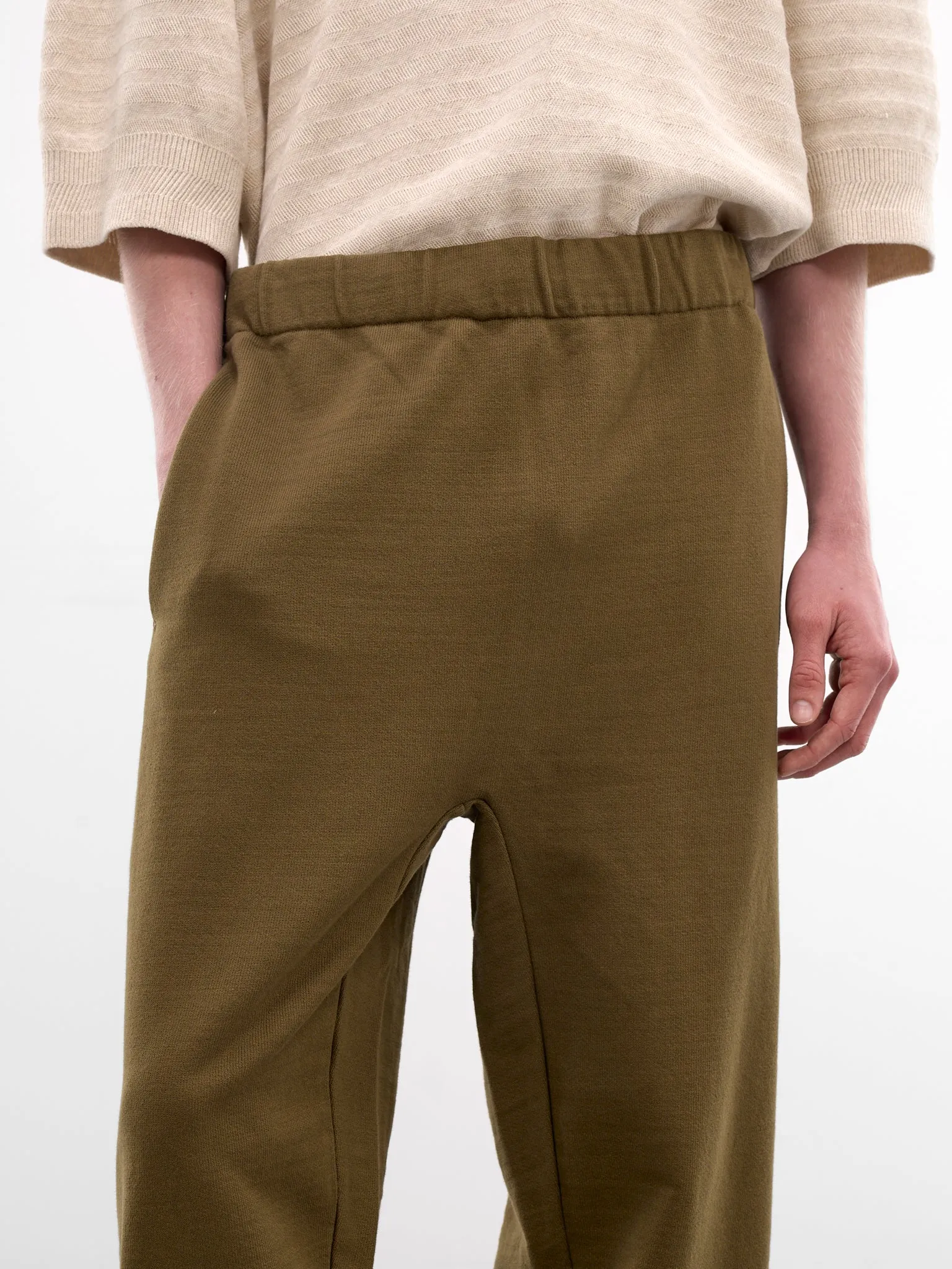 Khaki Cotton Logo Straight Sweatpants (PAM00555AJ00255-DARK-KHAKI) sold by lorenzo product image thumbnail 5