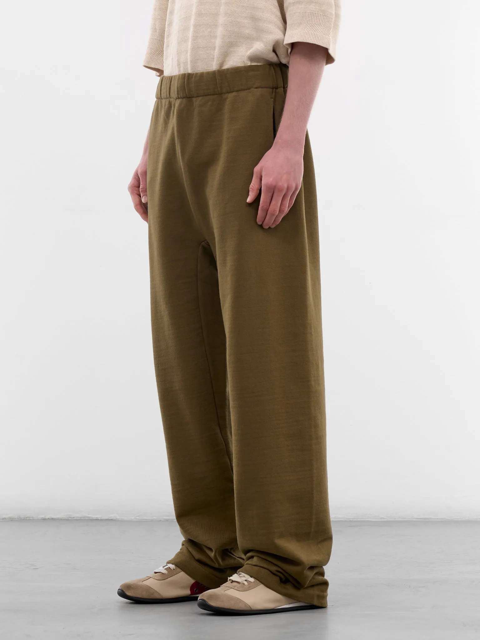 Khaki Cotton Logo Straight Sweatpants (PAM00555AJ00255-DARK-KHAKI) sold by lorenzo product image thumbnail 2