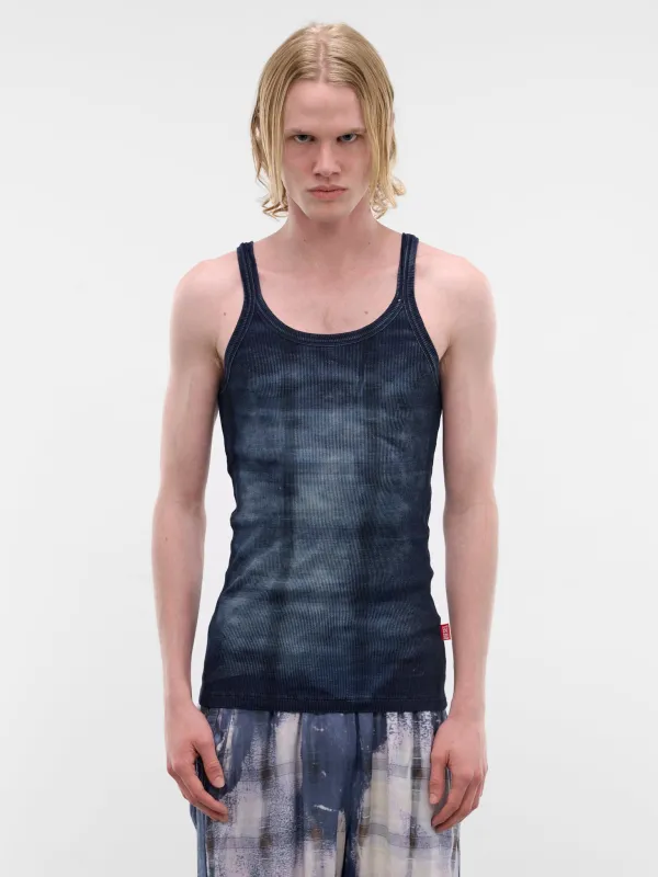 X-Ray Denim Check Tank Top (A22927-0DECR-01-DENIM) made by Diesel