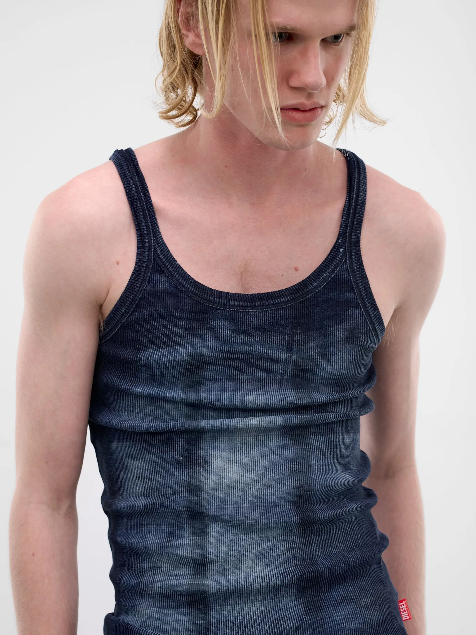 X-Ray Denim Check Tank Top (A22927-0DECR-01-DENIM) sold by lorenzo product image thumbnail 4