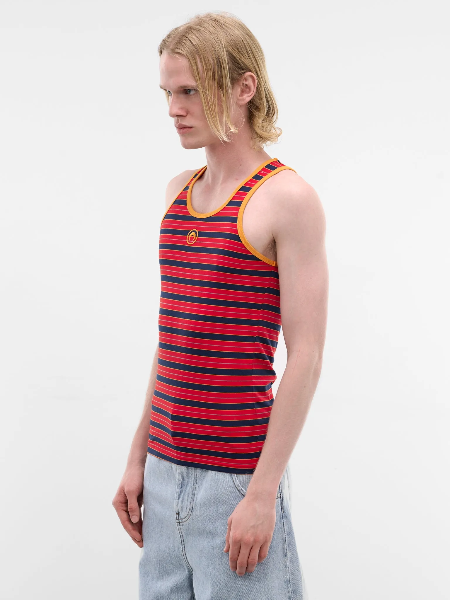 Red Striped Moon Logo Tank (MTT081ADJER0010-RED) sold by lorenzo product image thumbnail 2