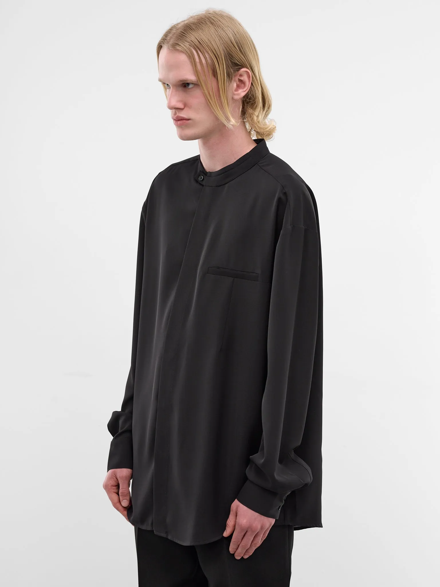 Black Mao Shirt (ESSS26SR01016-BLACK) sold by lorenzo product image thumbnail 2
