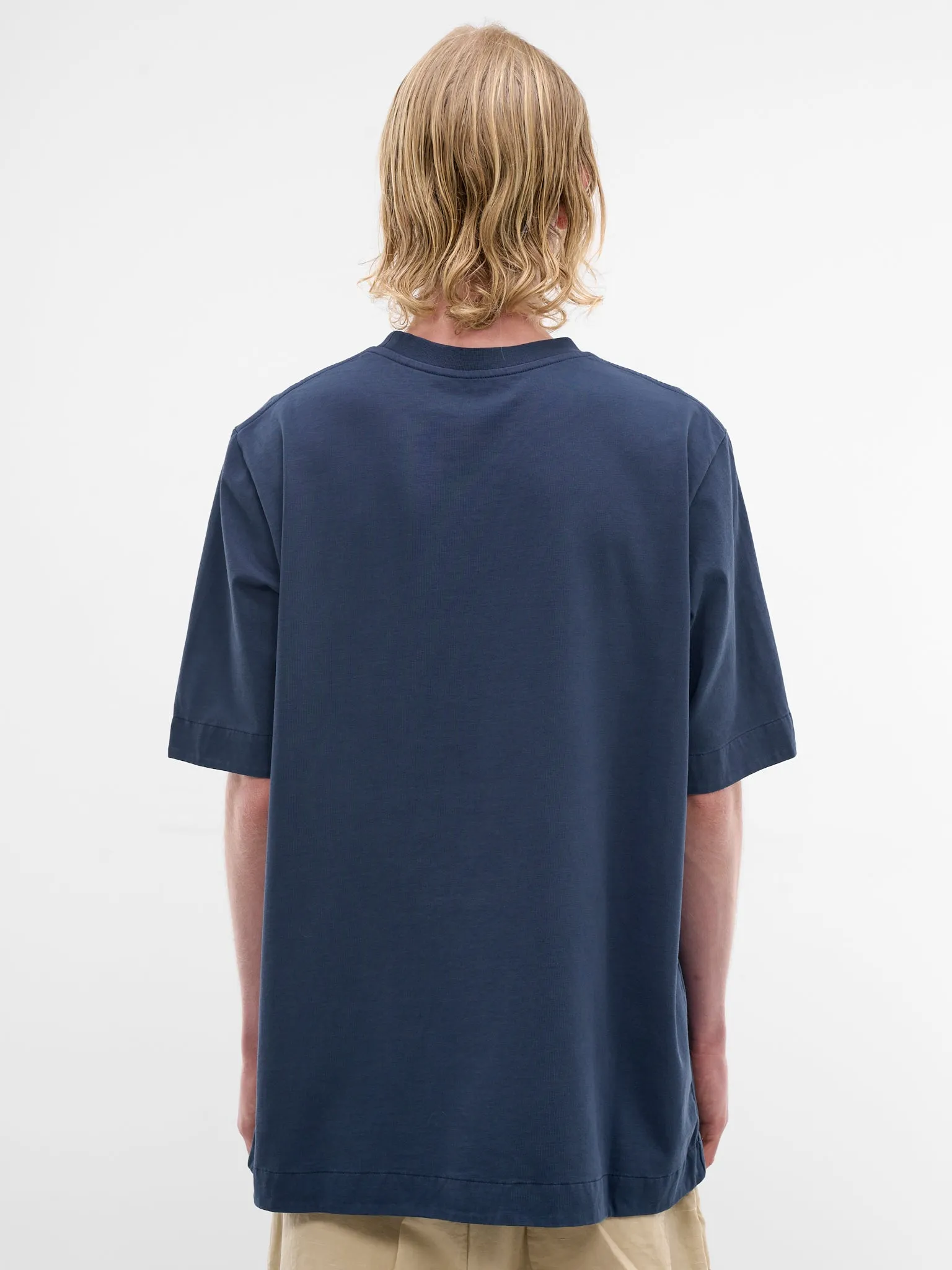 Blue Felix Cotton Tee (26HS031-BLUE) sold by lorenzo product image thumbnail 3