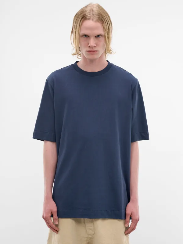 Blue Felix Cotton Tee (26HS031-BLUE) made by Casey Casey