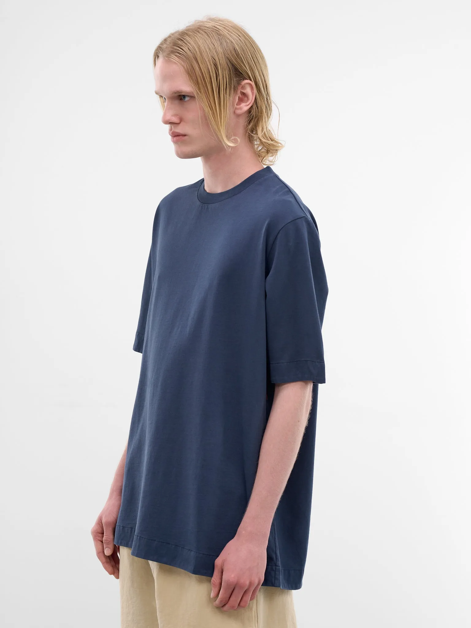 Blue Felix Cotton Tee (26HS031-BLUE) sold by lorenzo product image thumbnail 2