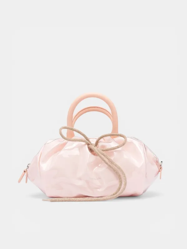 Mini Gathered Top Handle Bag (BAG211-0829-CLEAR-TAUPE) made by Simone Rocha