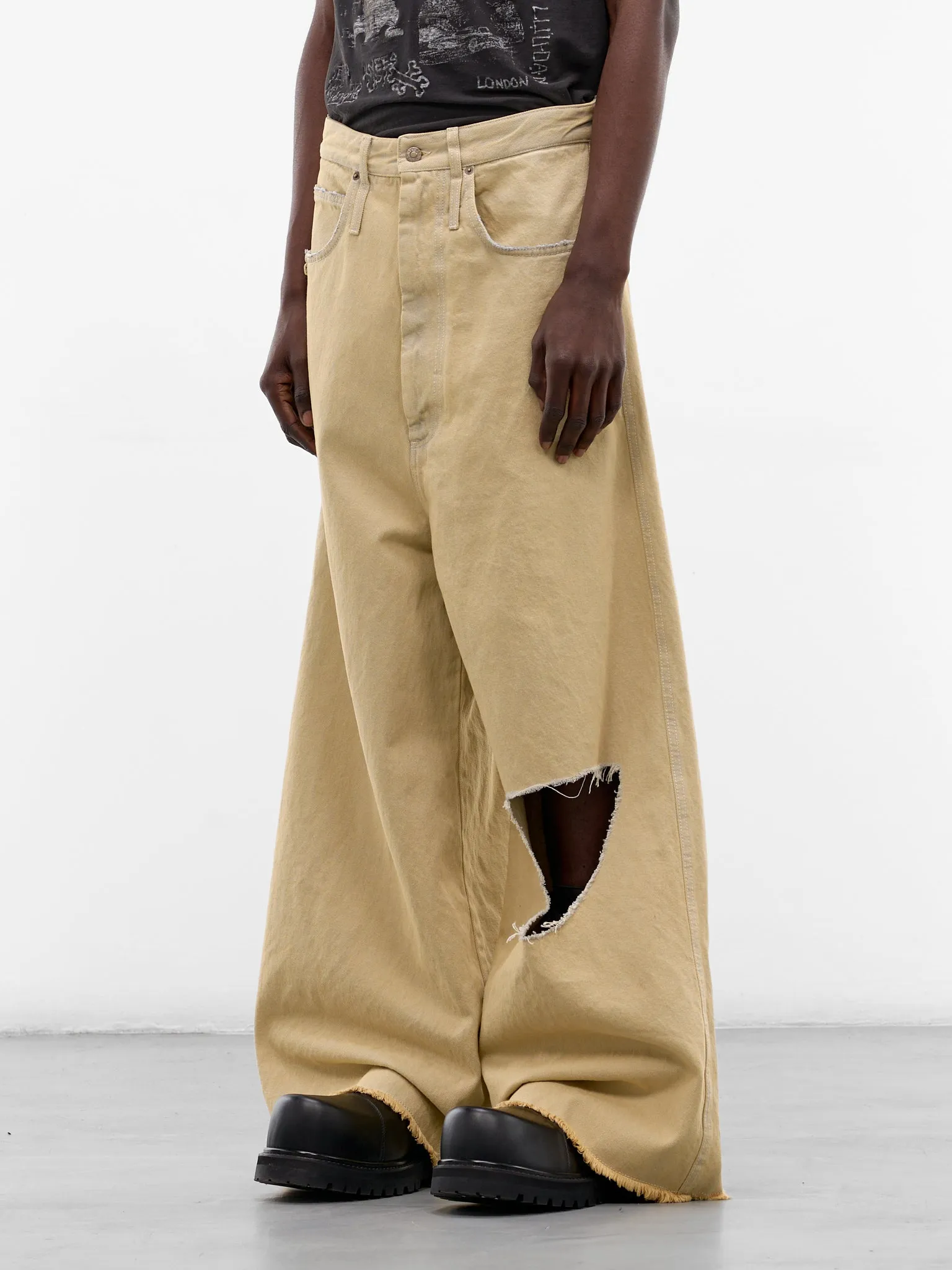 Whitewashed Distressed Dumpster Denim Jeans (MP093D-WD-102-WHITEWASHED) sold by lorenzo product image thumbnail 2