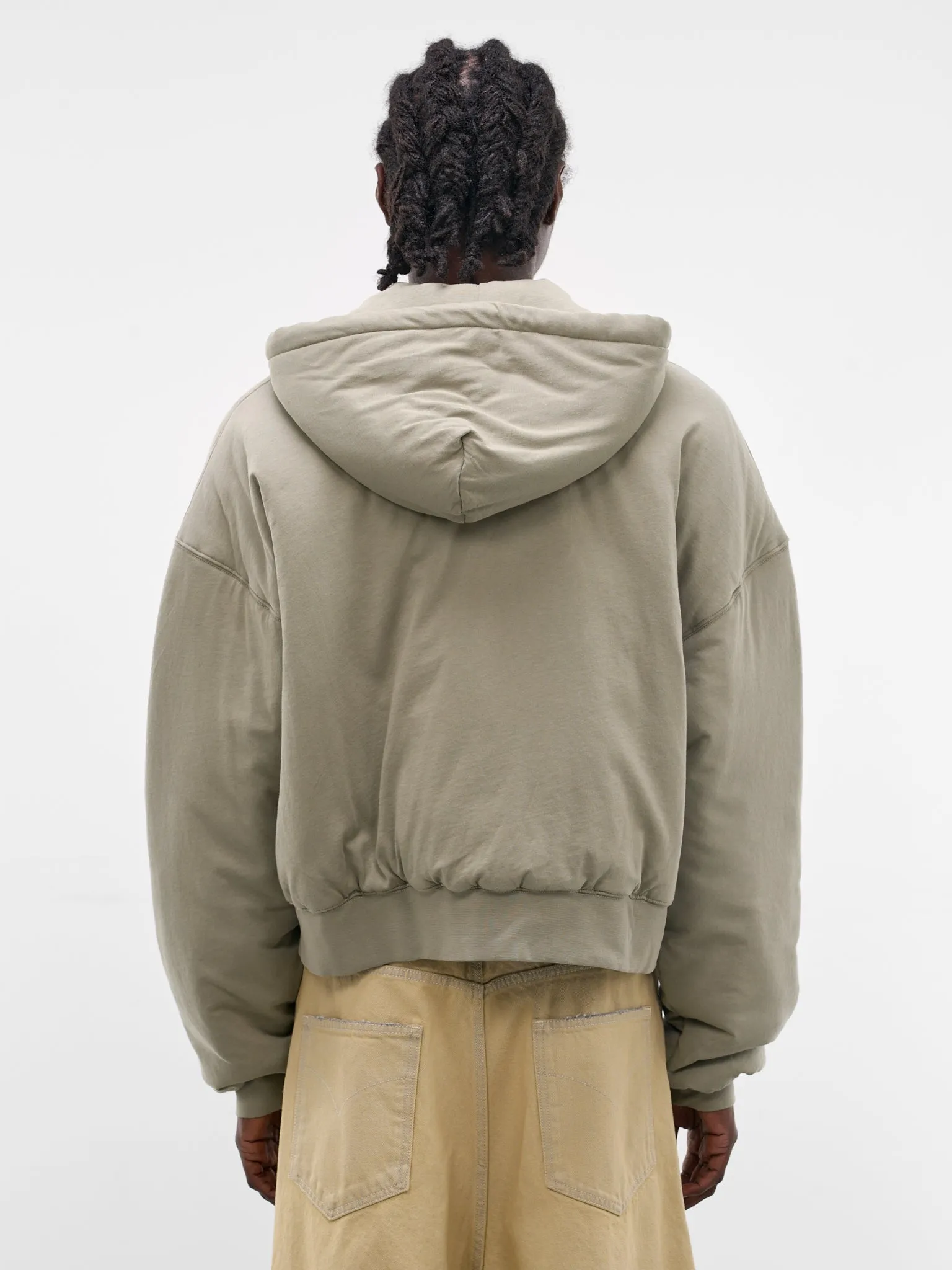 Vetiver Wadded Zip Hoodie (MJ038J-LJ-800-VETIVER) sold by lorenzo product image thumbnail 3