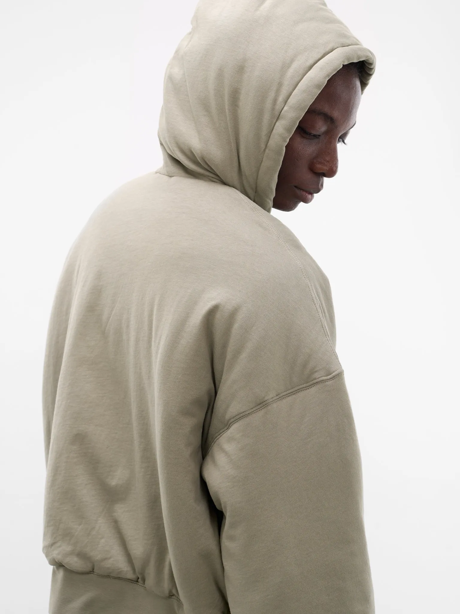 Vetiver Wadded Zip Hoodie (MJ038J-LJ-800-VETIVER) sold by lorenzo product image thumbnail 5