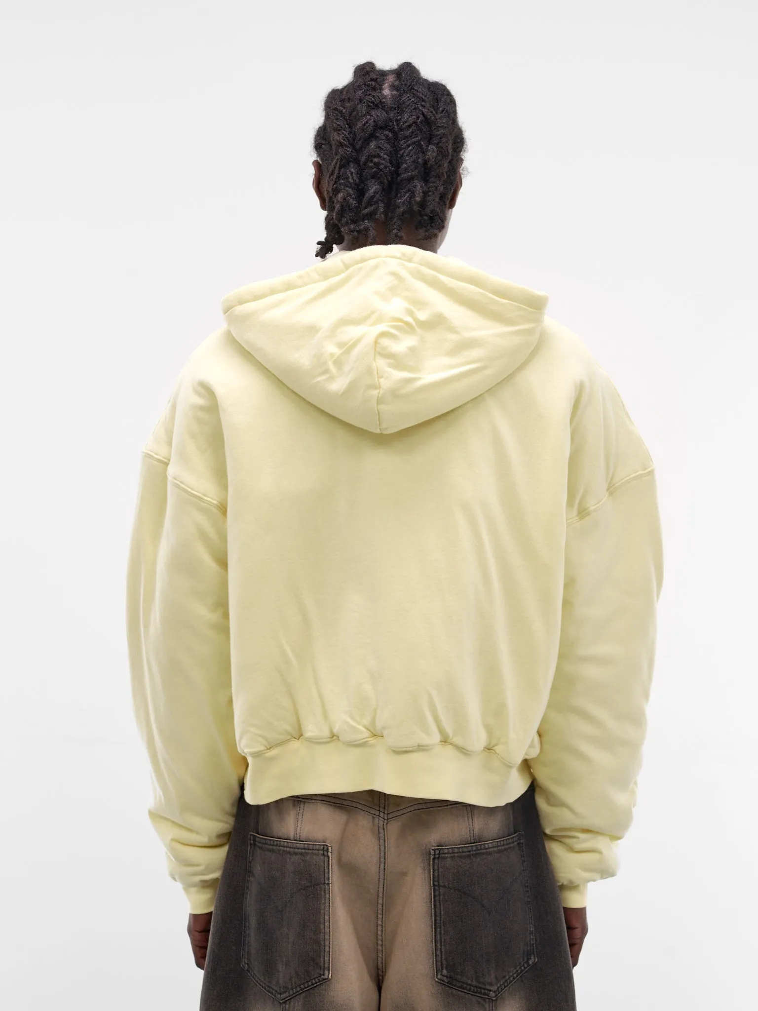 Spoiled Milk Wadded Zip Hoodie (MJ038J0-LJ-100-SPOILED-MILK) sold by lorenzo product image thumbnail 3