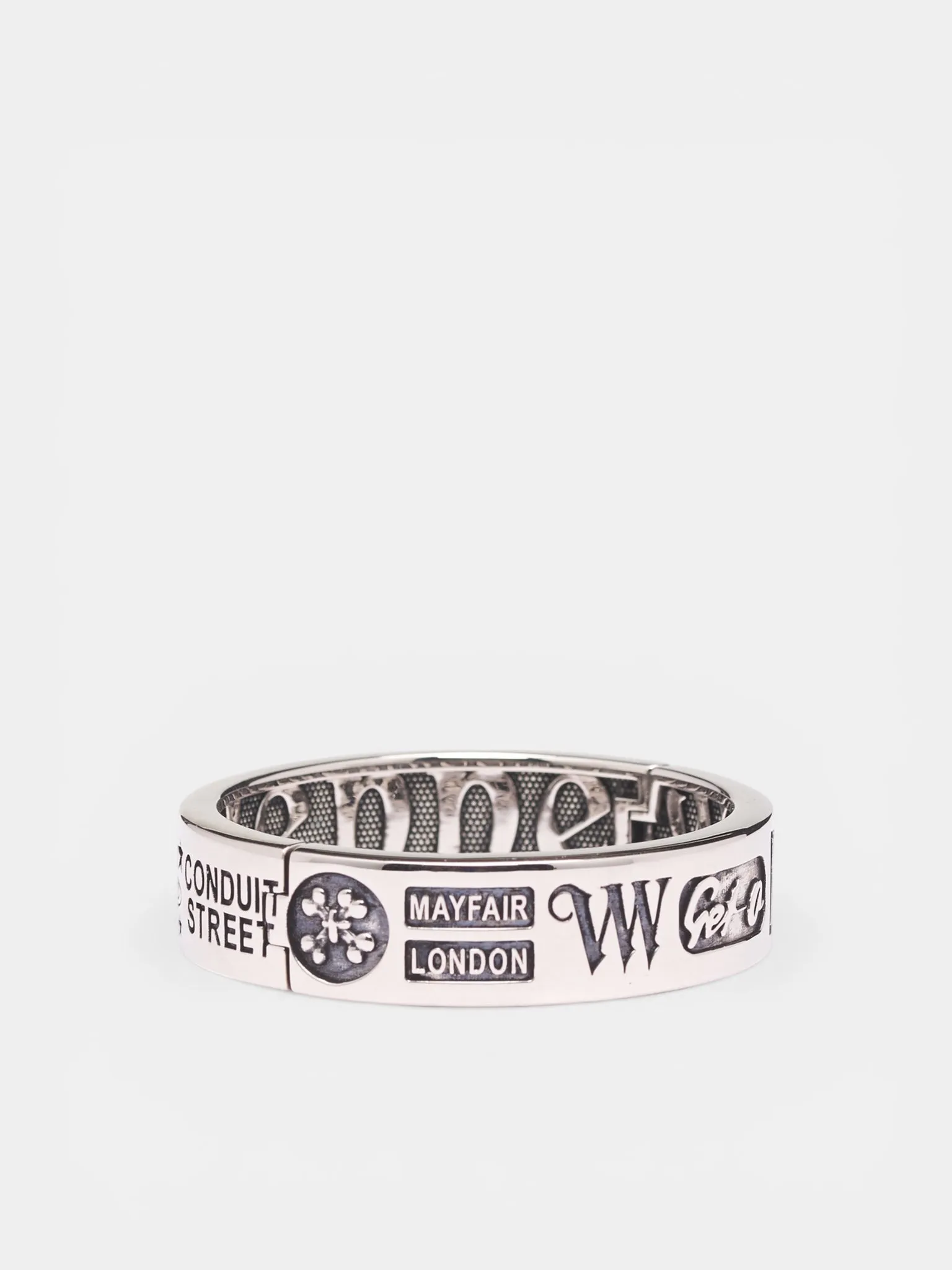 Antique Silver Brass Victorine Bangle (6101003I-02P017-ANTIQUE-PLATIN) sold by lorenzo product image thumbnail 2
