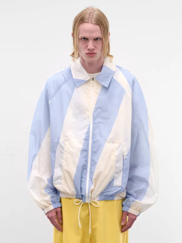 Nylon Diagonal Stripe Windbreaker Jacket (OUM00139AW00753-PRINT-MAXI-STR) made by Jacquemus