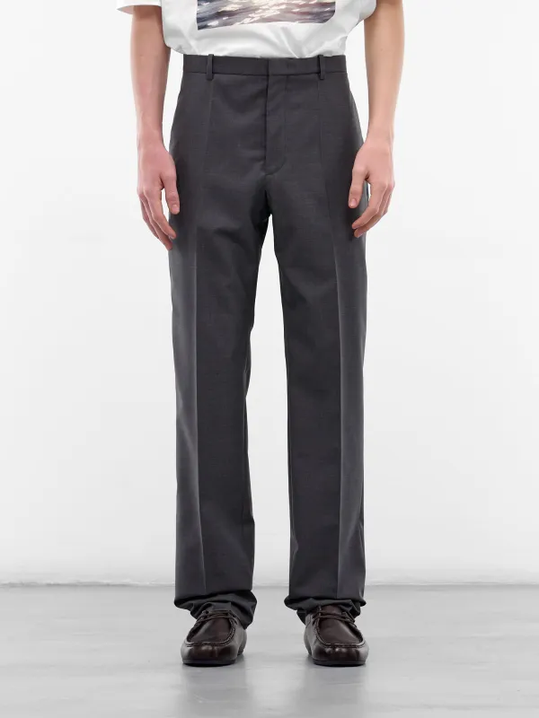 Gray Straight Tailored Trousers (J21KA0328-J40249-GREY) made by Jil Sander