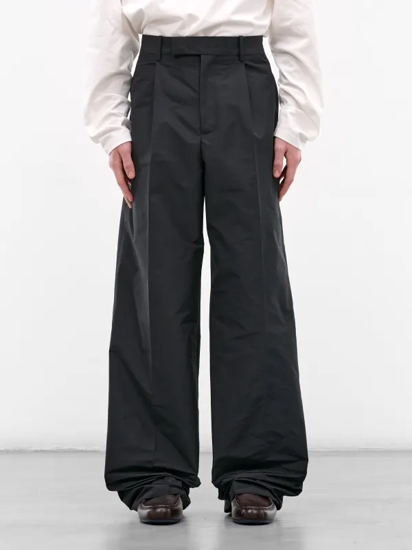 Black Wide Tailored Trousers (J21KA0322-J70221-001-BLACK) made by Jil Sander