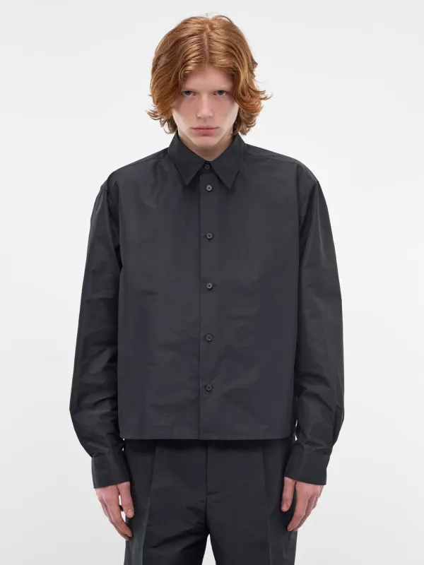 Black Classic Button-Up Shirt (J21DL0269-J70221-001-BLACK) made by Jil Sander
