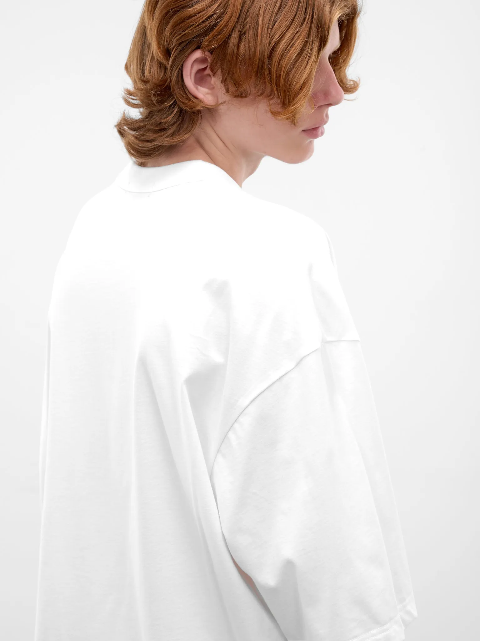 White Oversized Tee (HQ-T001-S26-WHITE) sold by lorenzo product image thumbnail 5