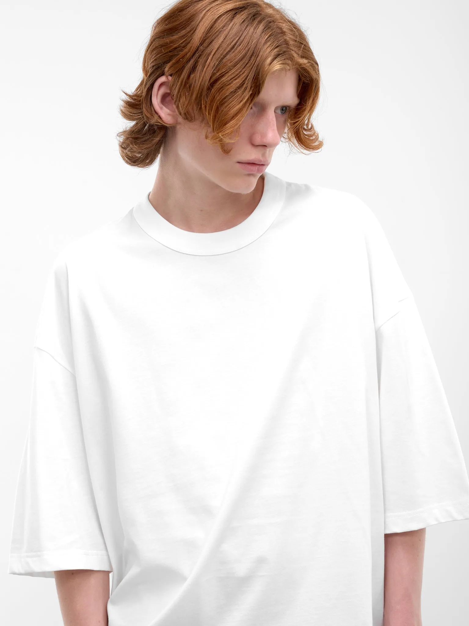 White Oversized Tee (HQ-T001-S26-WHITE) sold by lorenzo product image thumbnail 4