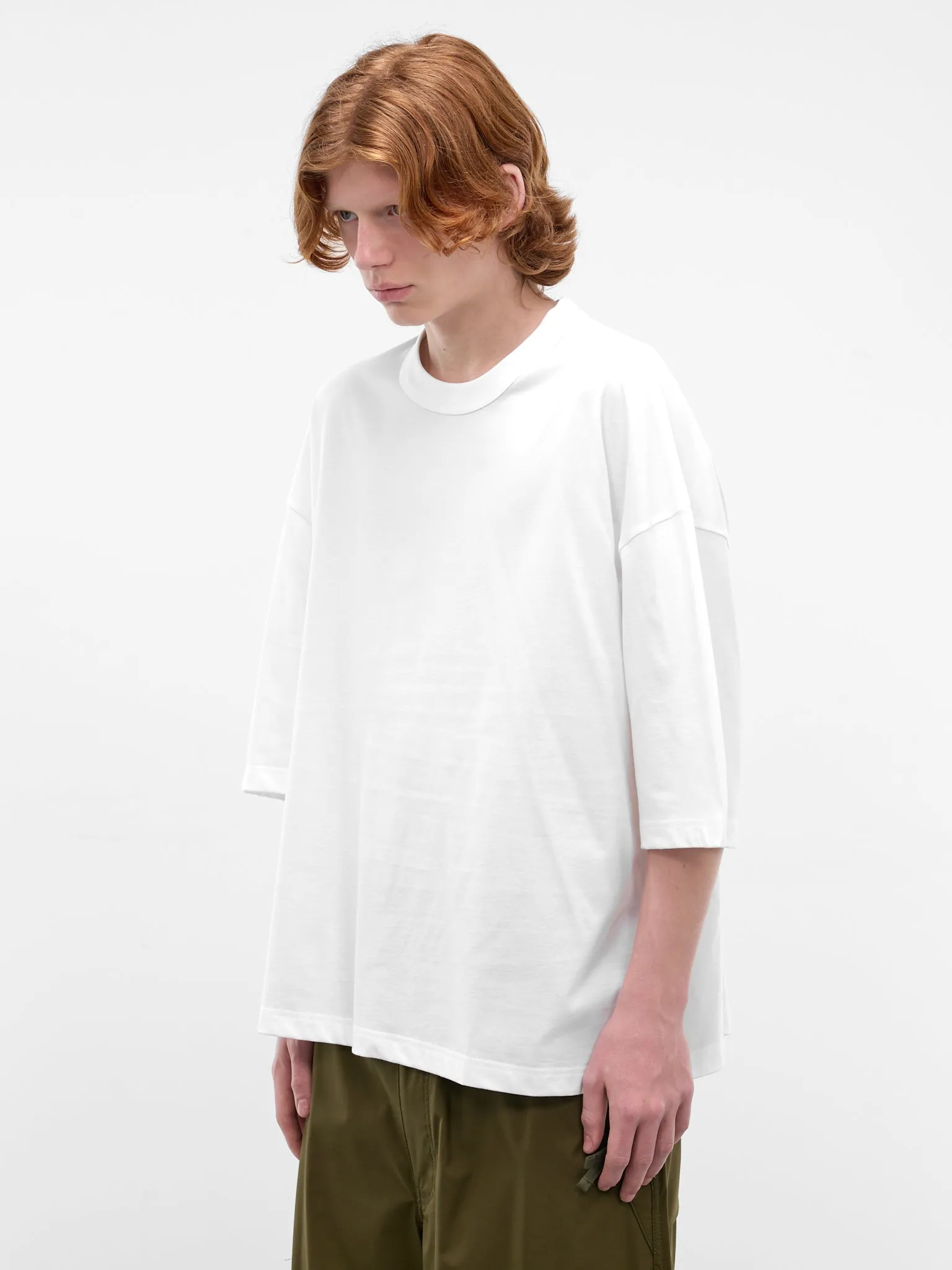 White Oversized Tee (HQ-T001-S26-WHITE) sold by lorenzo product image thumbnail 2