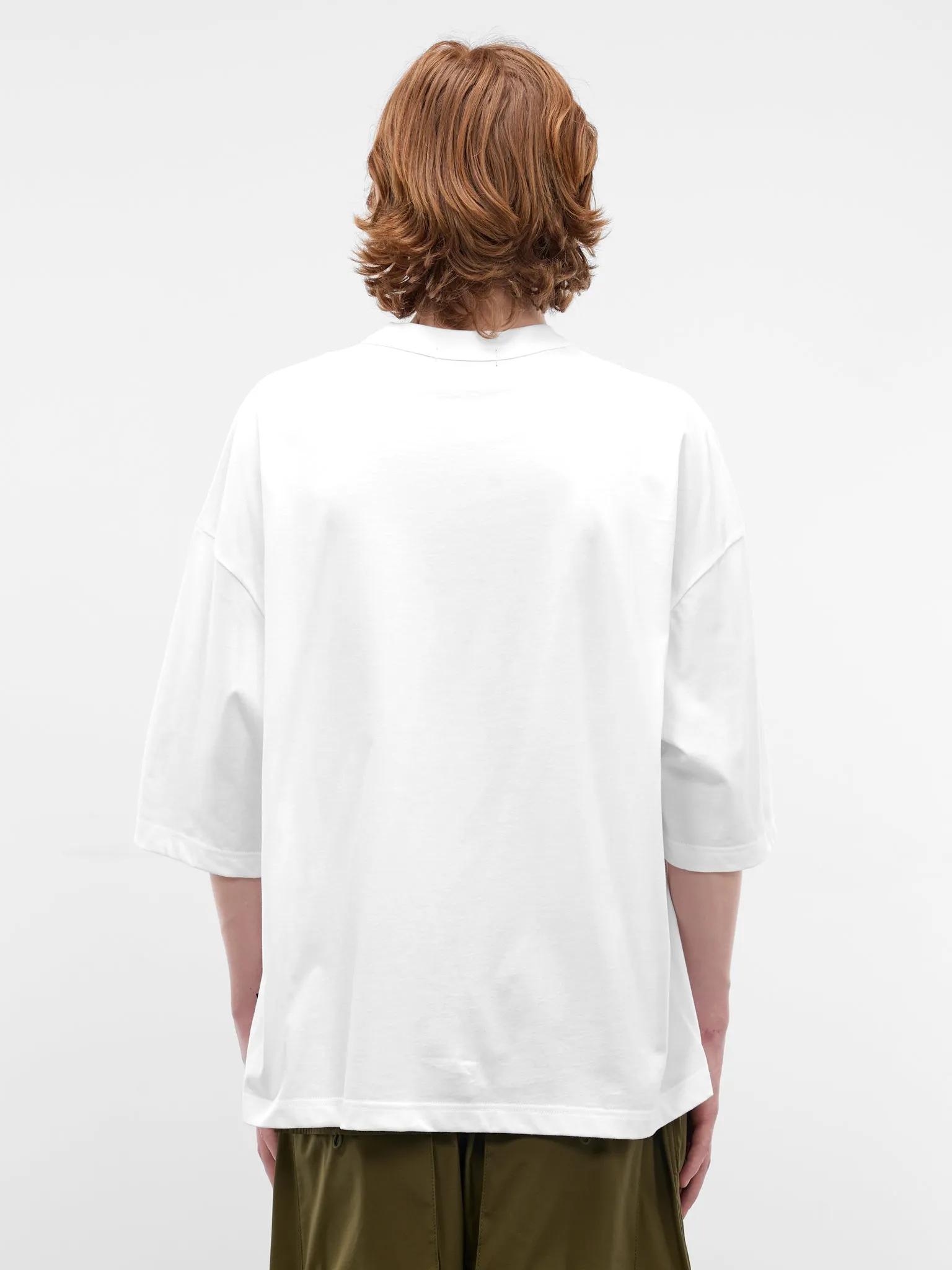 White Oversized Tee (HQ-T001-S26-WHITE) sold by lorenzo product image thumbnail 3