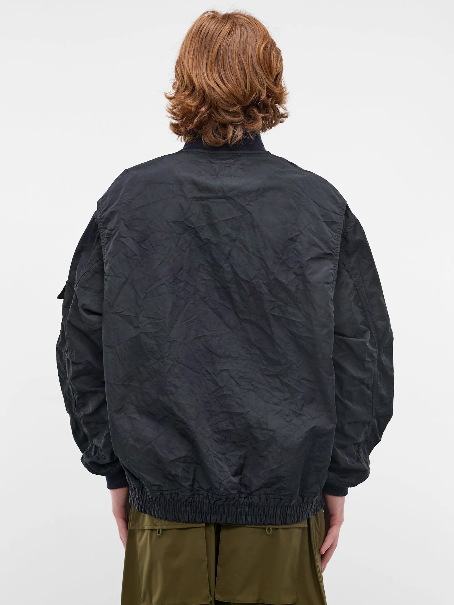 Navy Cargo Bomber Jacket (HQ-J030-S26-NAVY) sold by lorenzo product image thumbnail 3