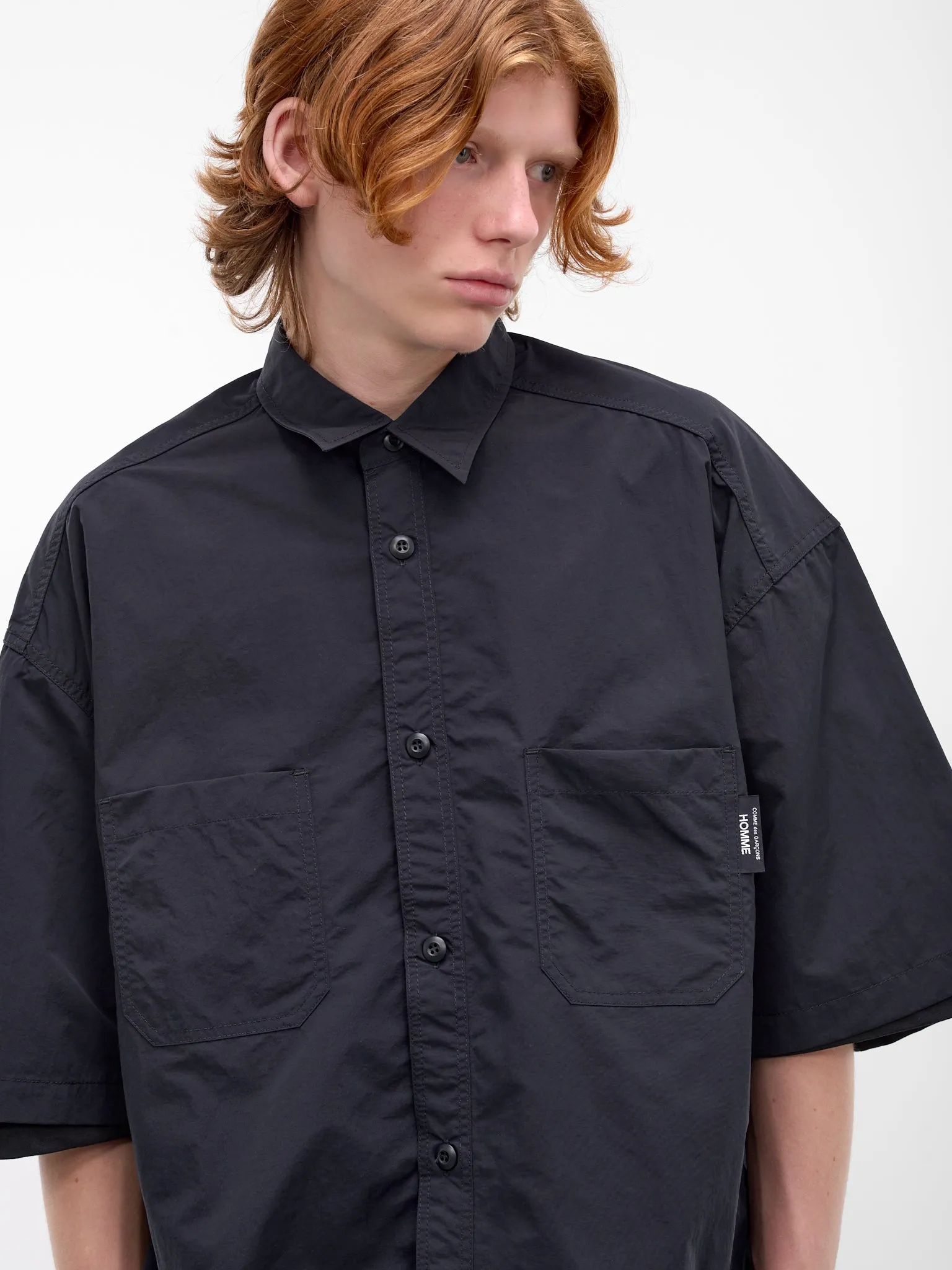 Navy Oversized Boxy Shirt (HQ-B021-S26-NAVY) sold by lorenzo product image thumbnail 5