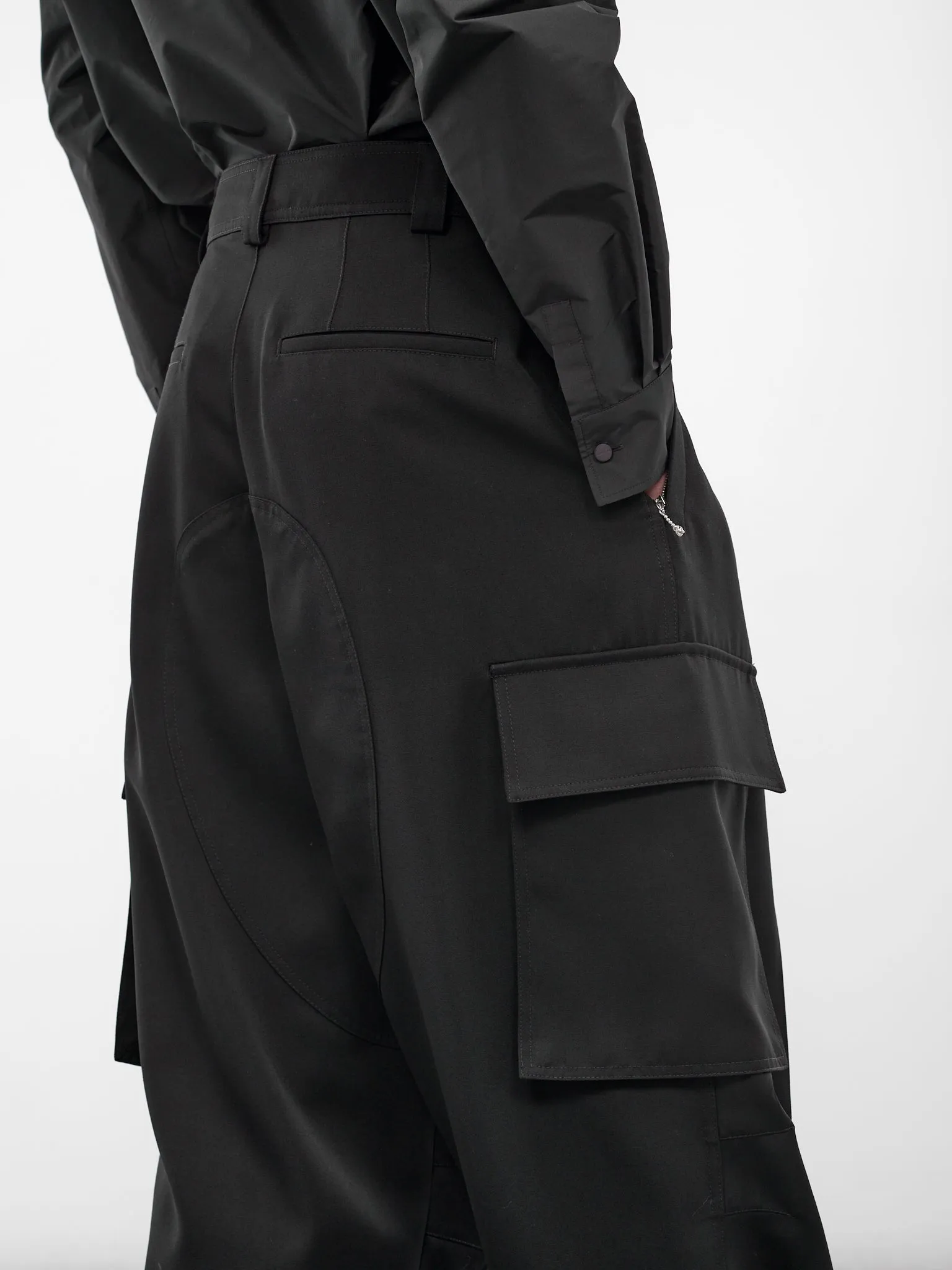 Black Cargo Pants (868888V6DH00-1010-BOUBLE-BLACK) sold by lorenzo product image thumbnail 5