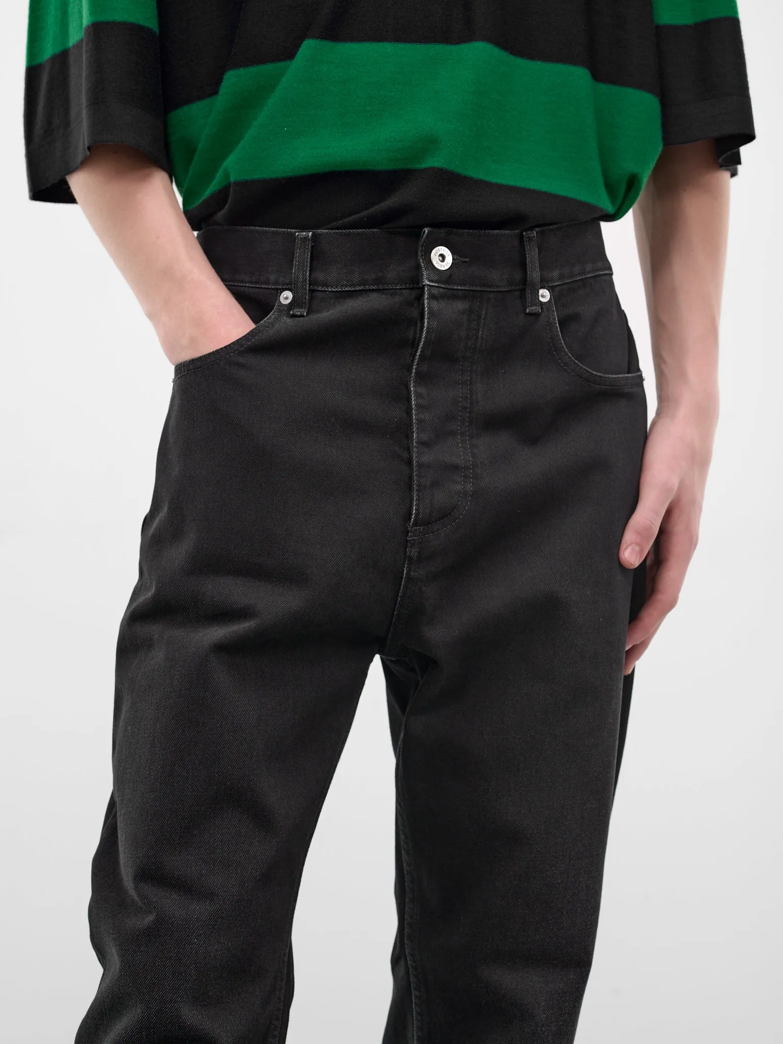 Black Denim Wide Leg Jeans (861558V6900-1000-BLACK-DENIM) sold by lorenzo product image thumbnail 4