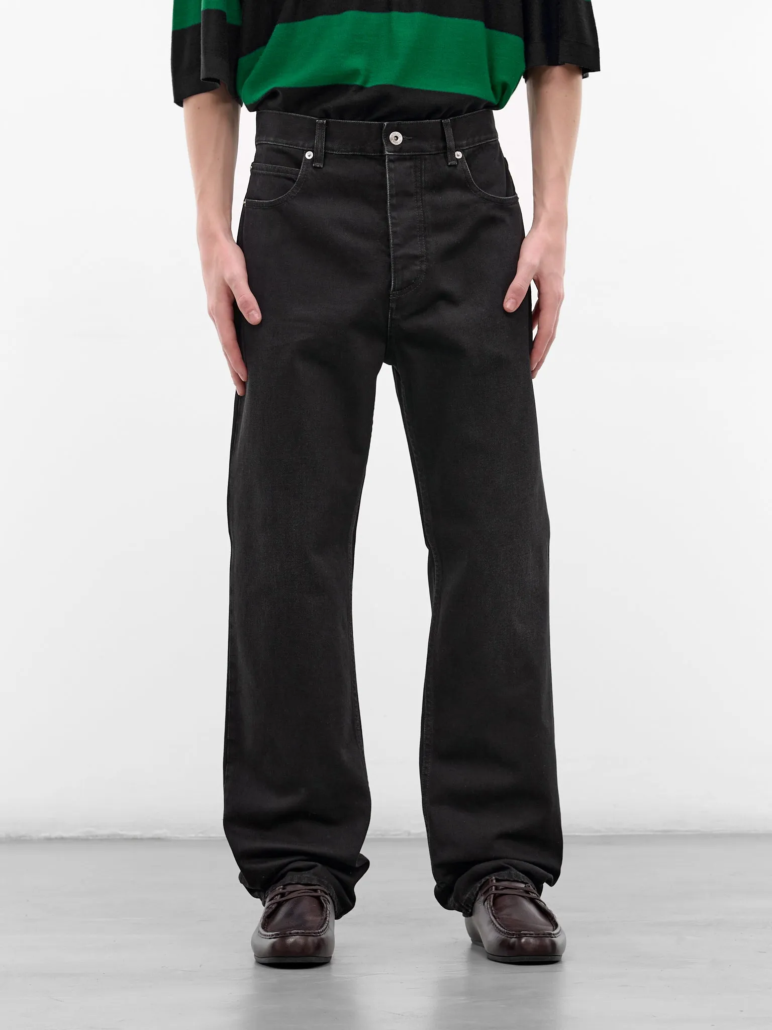 Black Denim Wide Leg Jeans (861558V6900-1000-BLACK-DENIM) sold by lorenzo