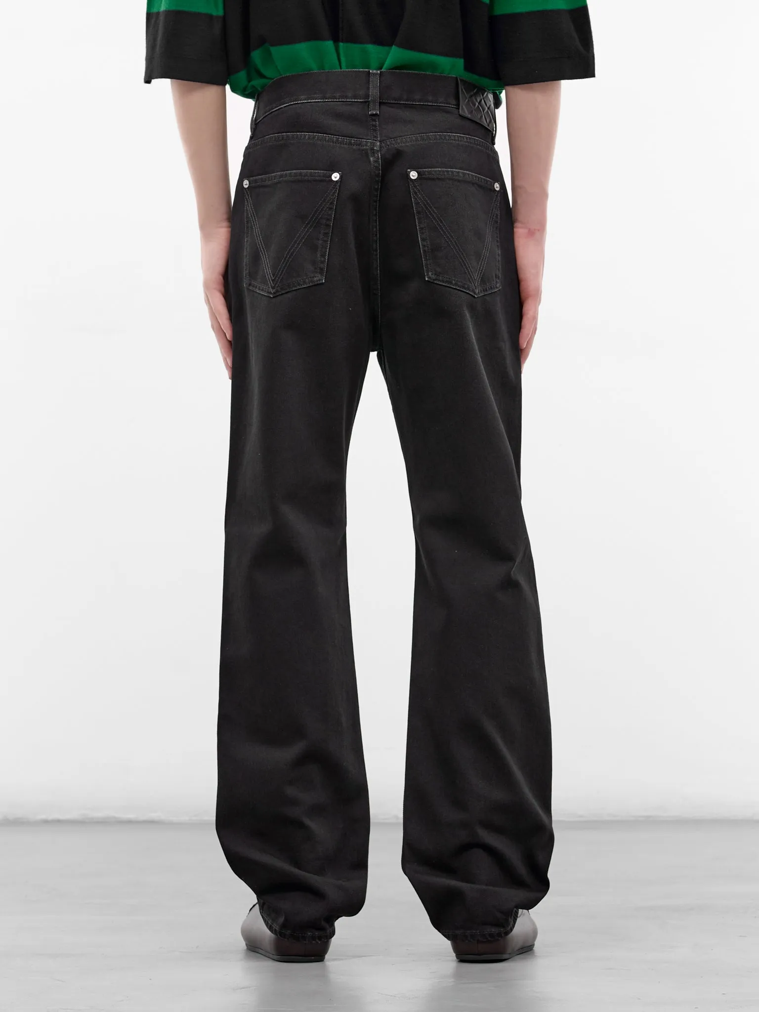 Black Denim Wide Leg Jeans (861558V6900-1000-BLACK-DENIM) sold by lorenzo product image thumbnail 3